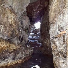 Vue depuis l'intérieur de la grotte