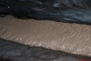 écoulement gelé, sol morainique recouvert d'argile avec ripple-marks